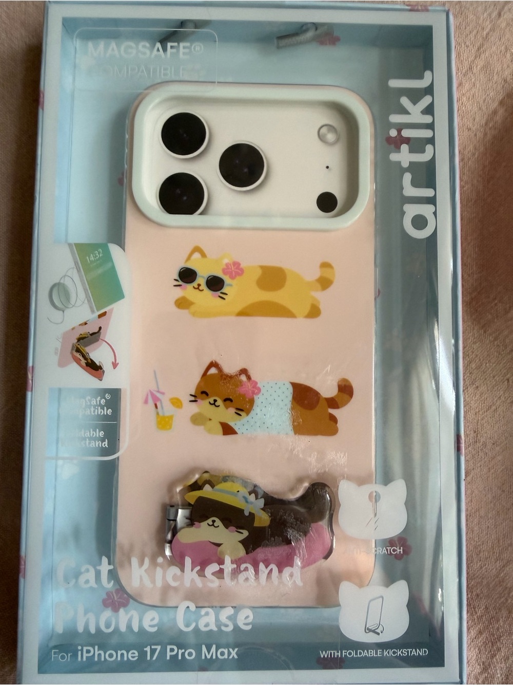 NIB~ Summer Kitties Phone Case for iPhone 17 Pro Max